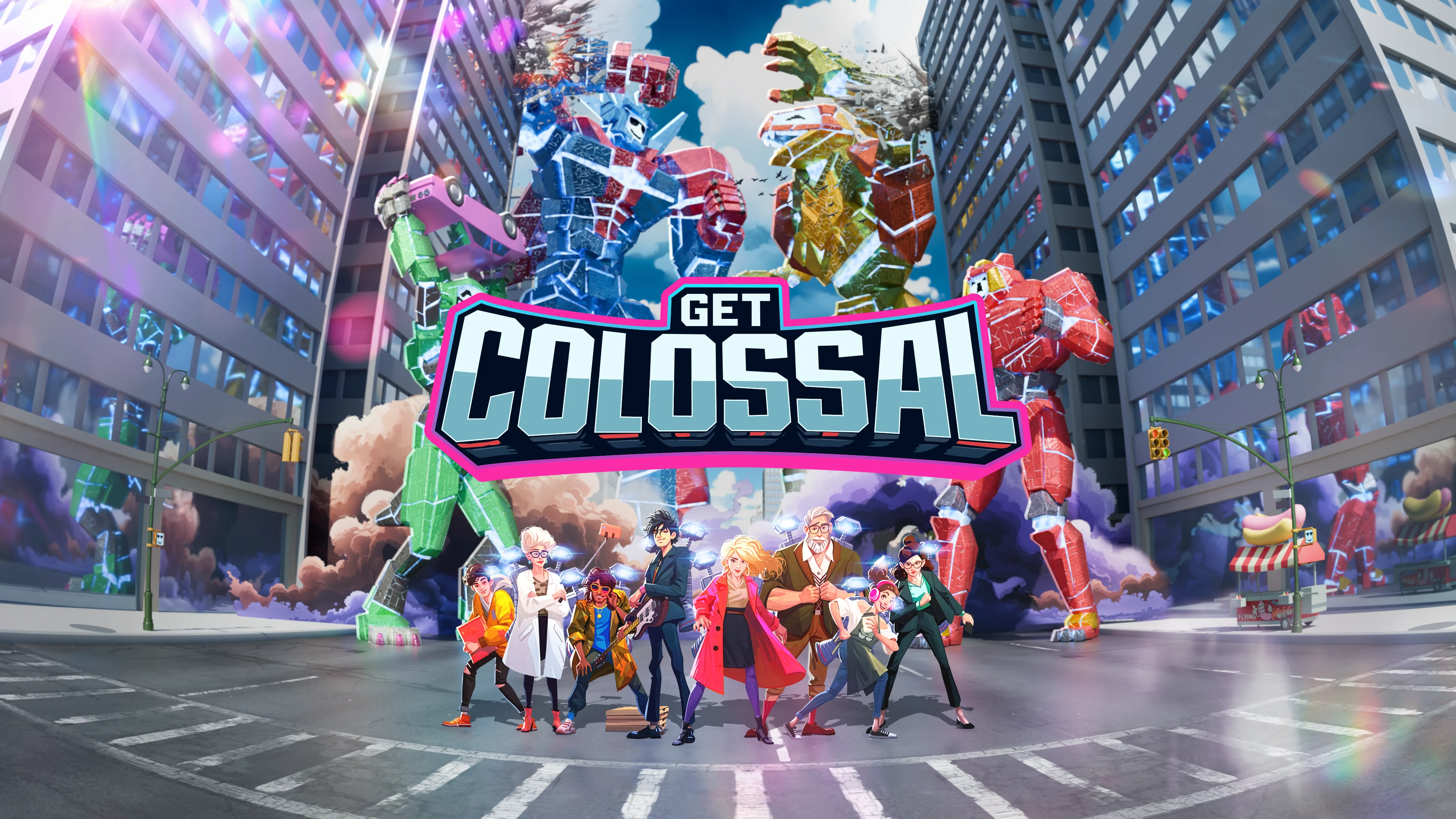 A Get Colossal egy PC-re készülő, free-to-play, óriásrobotos arena brawler játék